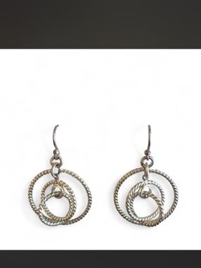 Silver-Tone Twisted Hoop Dangle Earrings - Women's Jewelry